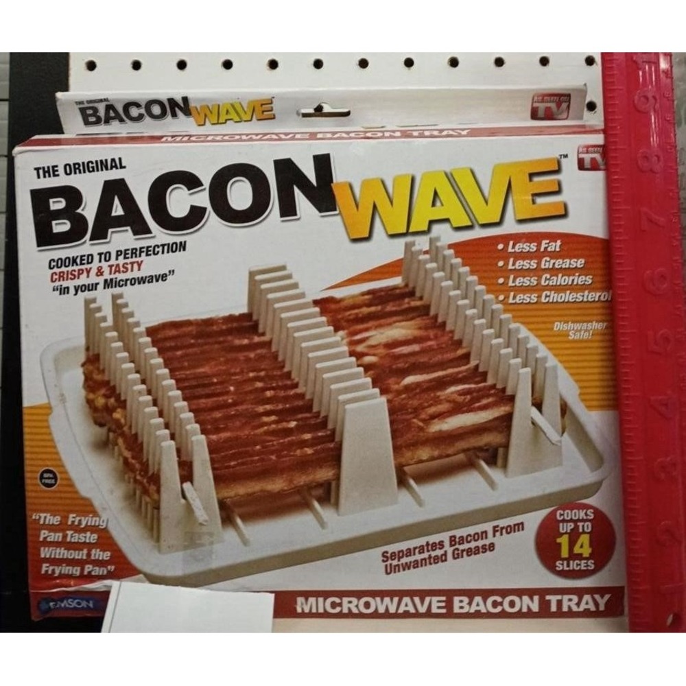 Vintage Original Bacon Wave Microwave Bacon Tray Rack NIB New In Box As Seen TV